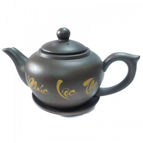 Bộ Ấm Đất Bát Tràng Phúc Lộc Thọ 420ml