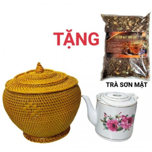 Combo Bộ Ấm Tích 1,5L, 2.5L, 3,5L.. + Giành Ủ Trà + Trà Sơn Mật Hồng Sâm 200Gr