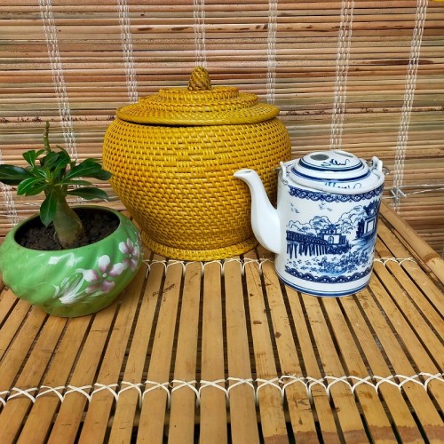 Combo Bộ Ấm Tích 1,5L, 2.5L, 3,5L.. + Giành Ủ Trà + Trà Sơn Mật Hồng Sâm 200Gr