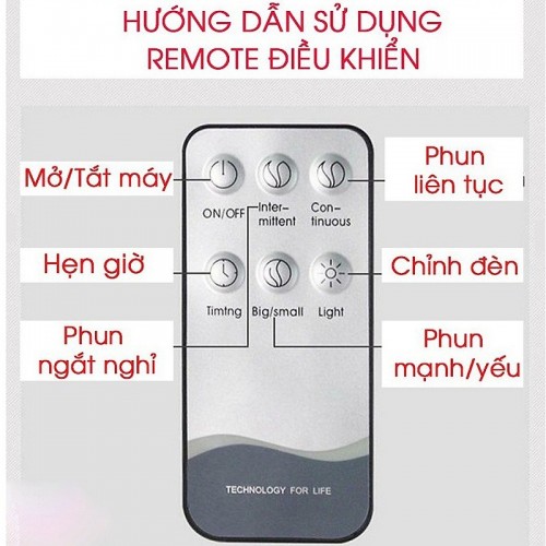 Máy Khuếch Tán Tinh Dầu Cánh Hoa 550ml (Remote) + Tặng Chai Tinh Dầu 10ml