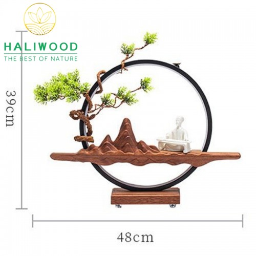 Thác Khói Trầm Hương Đèn Led Tròn Khổng Minh