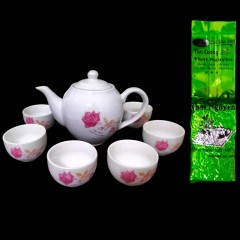 Combo Bộ Ấm Trà Sứ Bát Tràng + Trà Móc Câu Tân Cương Loại...