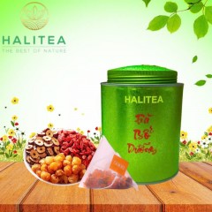 Trà Bổ Dưỡng HALITEA Túi Tam Giác Hộp Thiếc 150g/ hộp/ 25 Túi