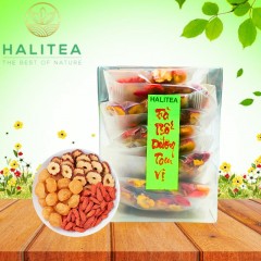 Trà Bổ Dưỡng Tam Vị Hộp Kiếng 100gr/ Hộp /10 Gói/ 3 Vị