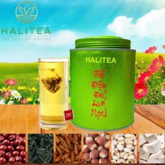 Trà Đậu Đỏ Lúa Mạch HALITEA Túi Tam Giác Hộp Thiếc 300g/ hộp/...