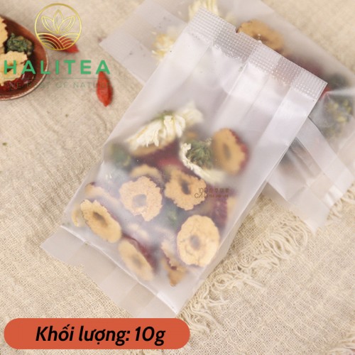 Trà Nhân Sâm Bát Bảo Hộp Kiếng 100gr/ Hộp /10 Gói/ 8 Vị