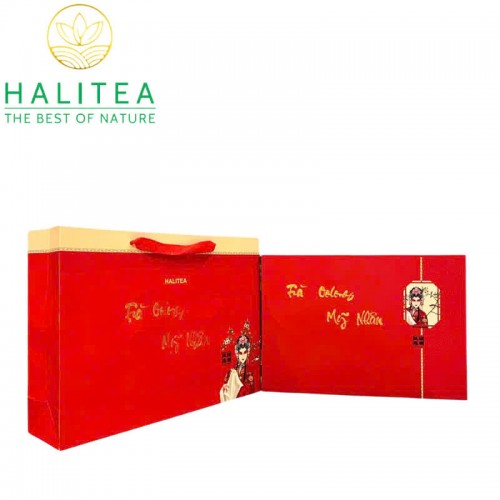 Trà Oolong Mỹ Nhân HALITEA Cao Cấp Hộp Quà Tặng 150gr