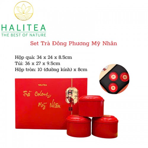 Trà Oolong Mỹ Nhân HALITEA Cao Cấp Hộp Quà Tặng 150gr